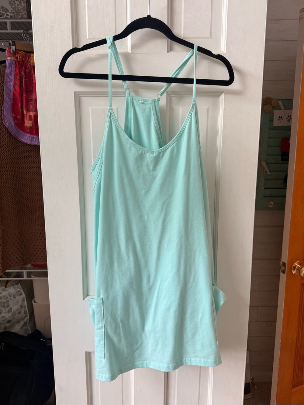 Light Aqua Women's Spaghetti-Strap Tank Dress